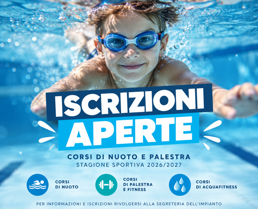 Scuola nuoto - Apertura corsi 2026/2027