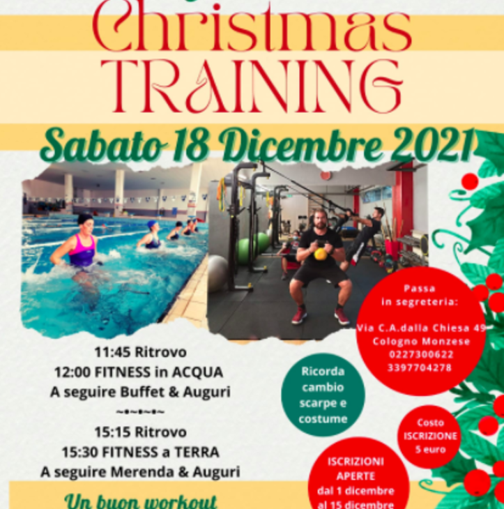 COLOGNO: IL 18 DICEMBRE VA IN SCENA IL CHRISTMAS TRAINING