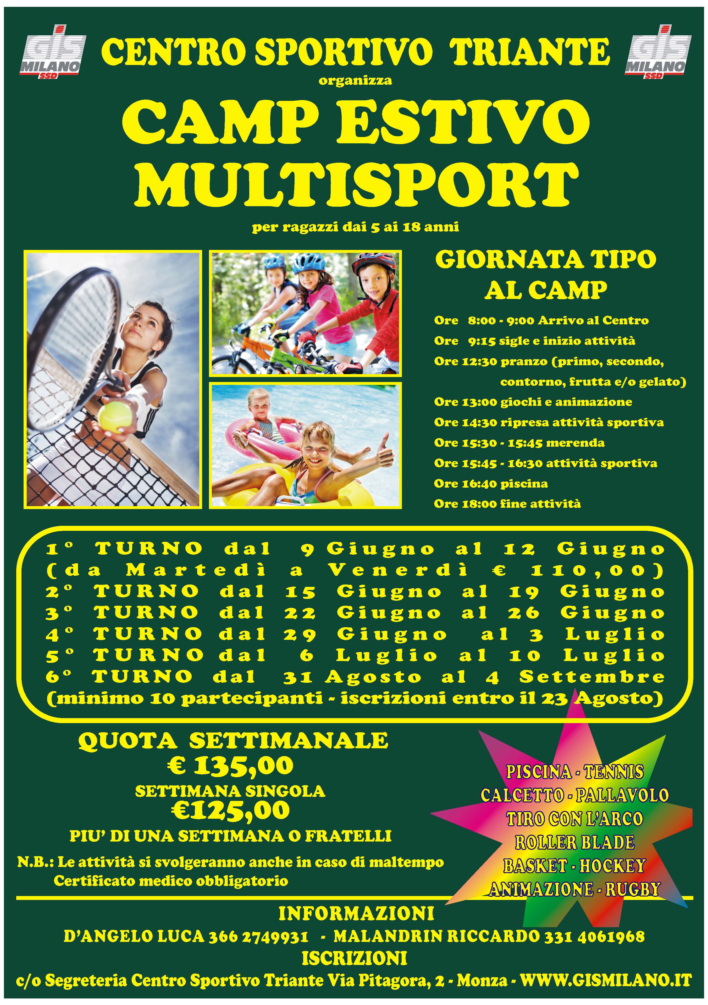 camp estivo 2015 Triante