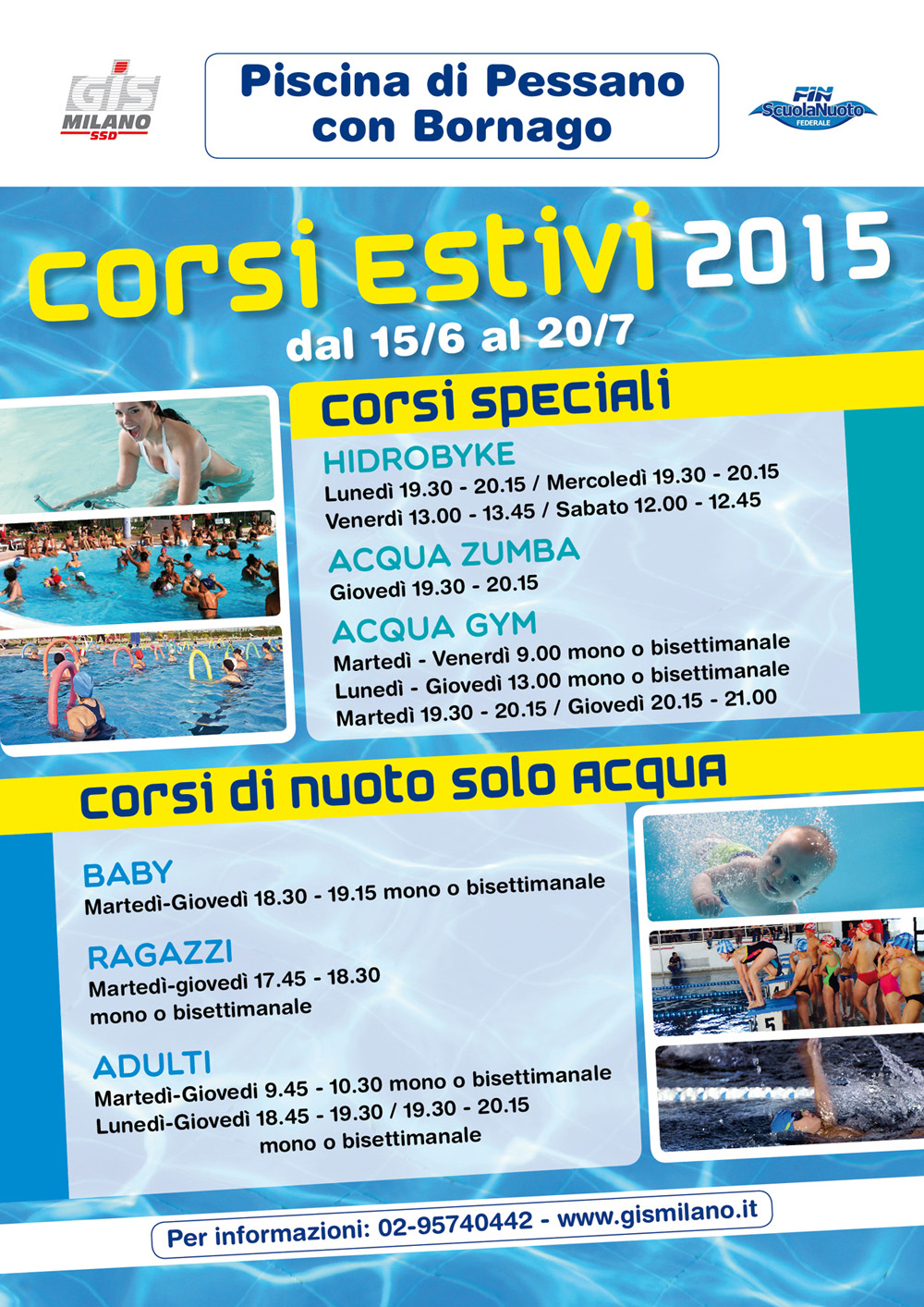corsi estivi Pessano 2015